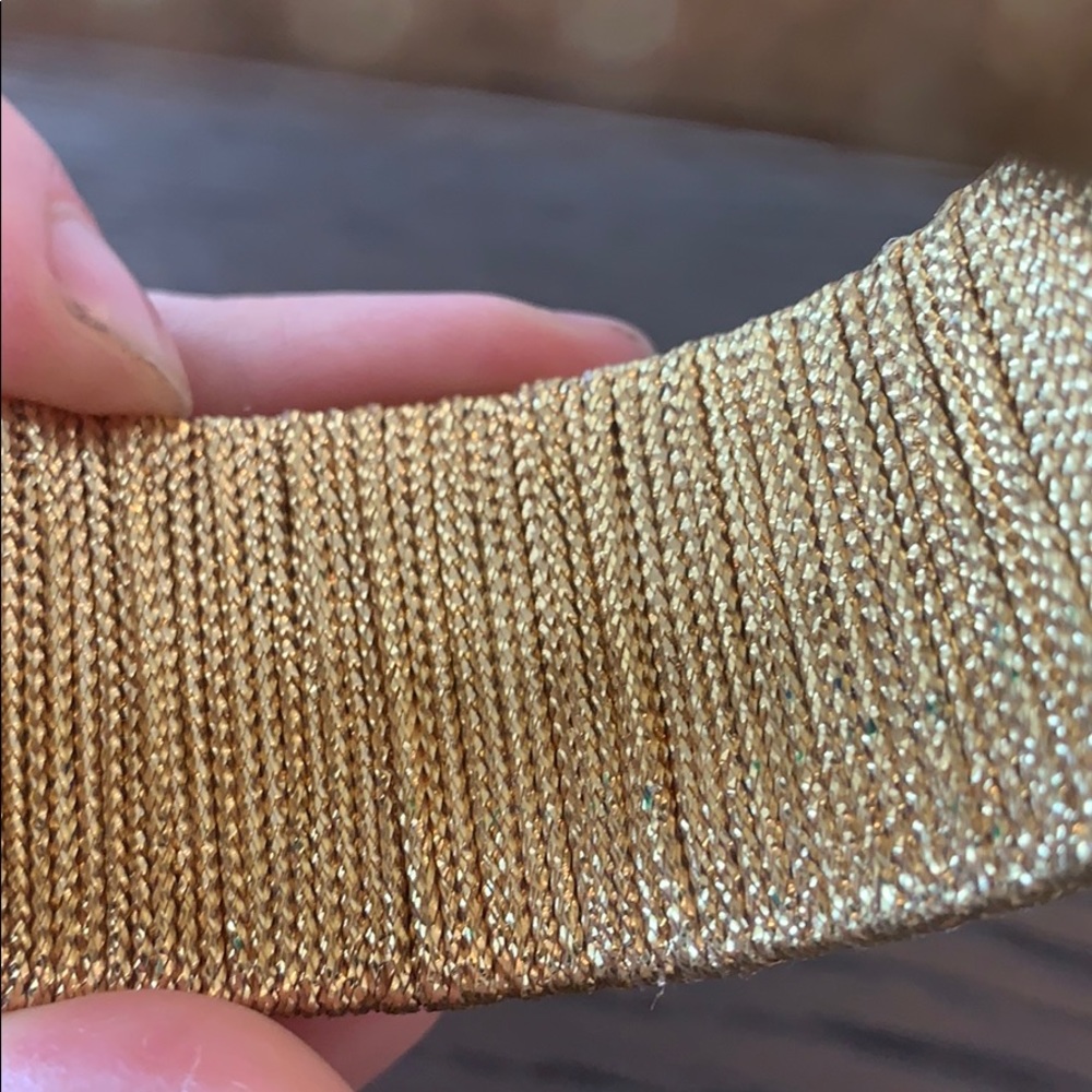 Gold  Wide Bangle - Picture 3 of 4